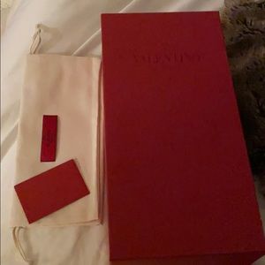 Valentino shoe box and dust bag  and paper